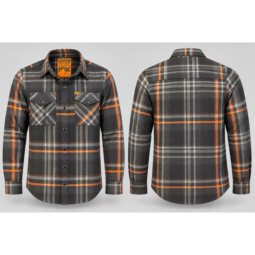 DIXXON Flannel "Fox" Mens medium Fox Racing Collaboration Snap Buttons NWT